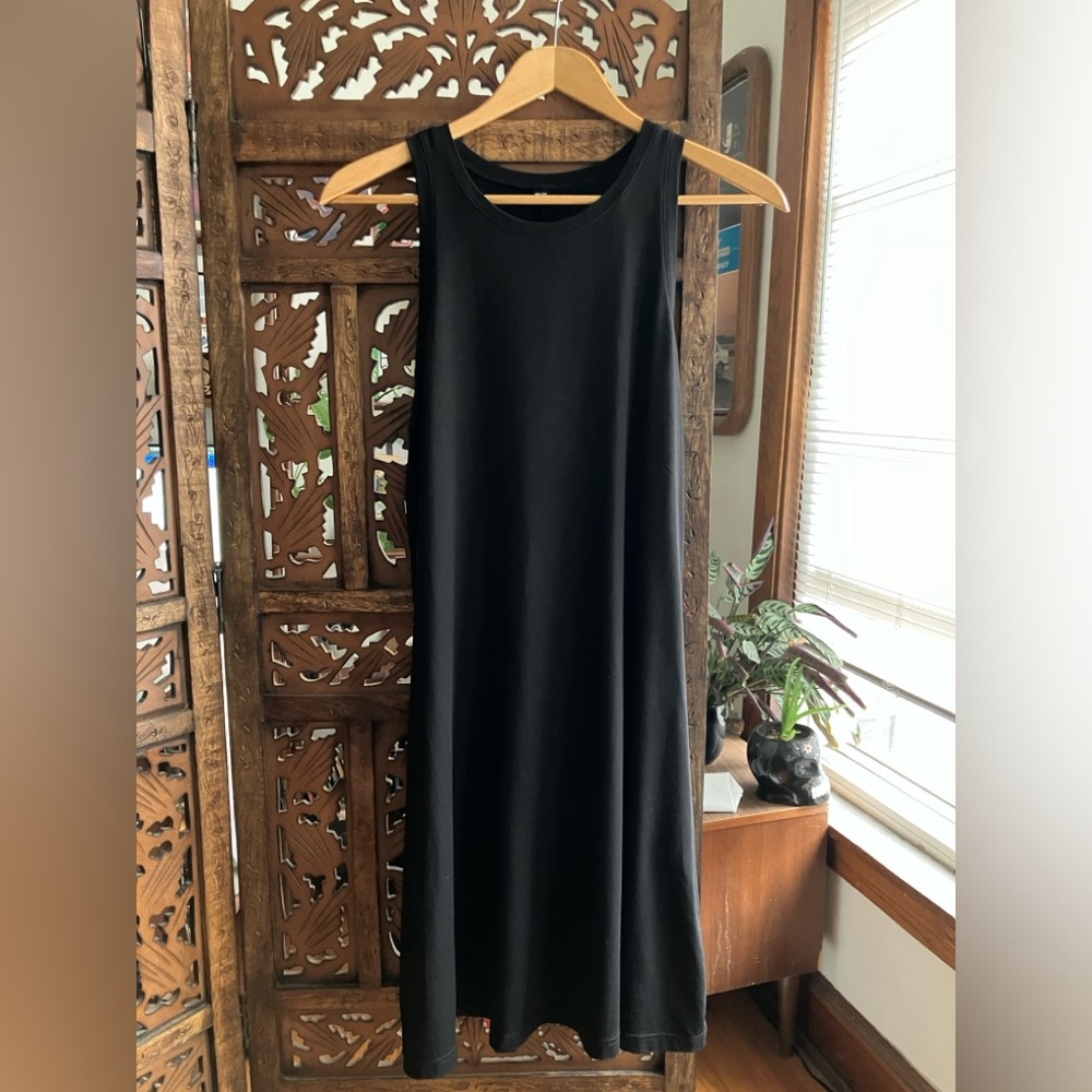 Uniqlo casual sleeveless dress, black, soft modal blend
